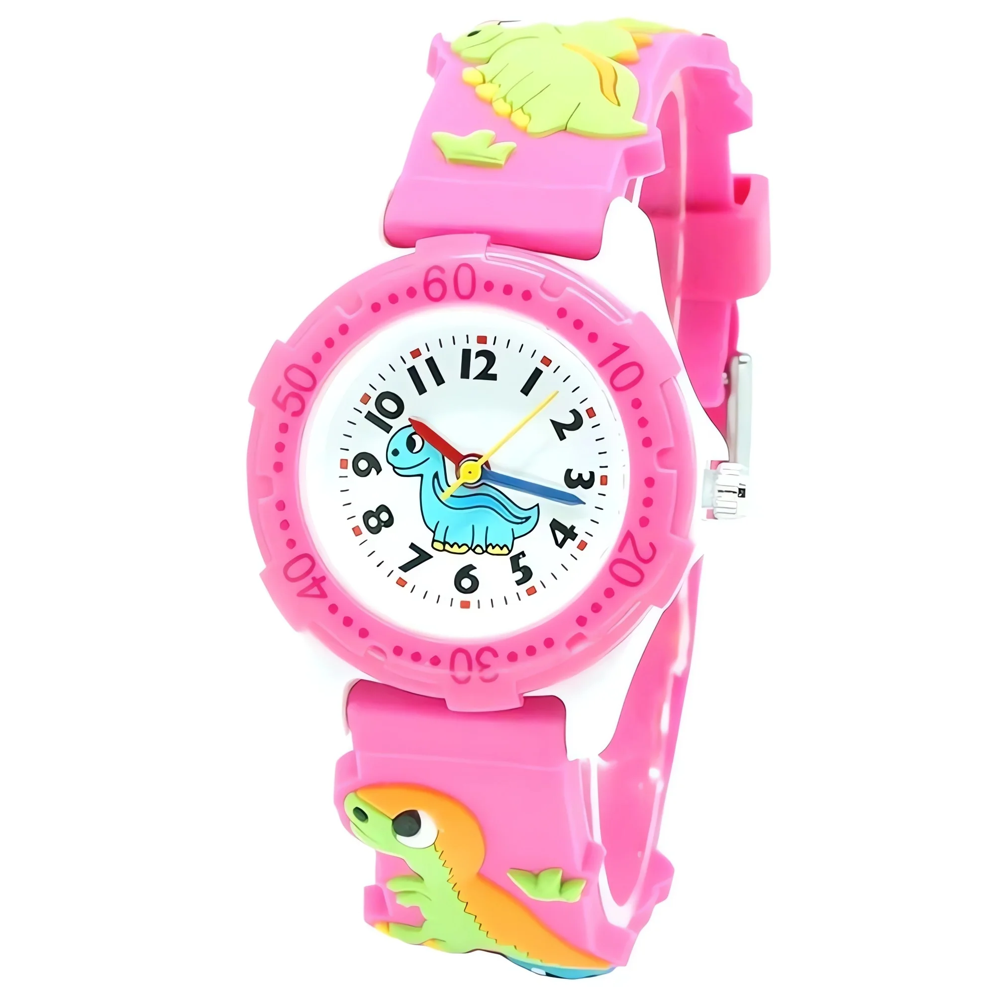 Cute 3D Dinosaur Cartoon Children's Watch Rubber Strap Silicone Quartz Wristwatch for Boys And Girls Kids Brand Watch
