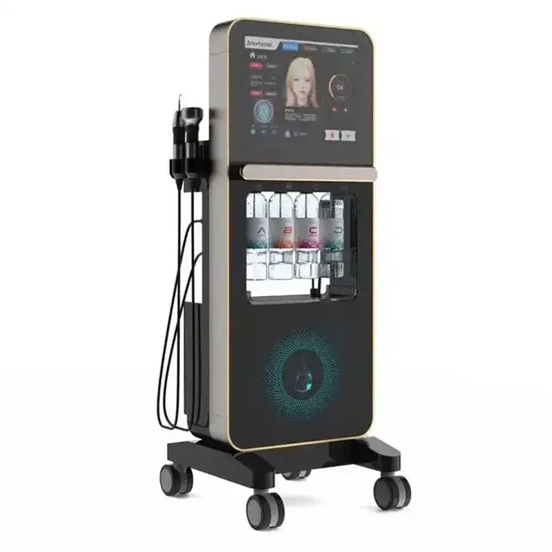 อุปกรณ์บํารุงผิวหน้าออกซิเจน 4-in-1 CO2 Bubble Cleanser, Hydra Peel Exfoliator รักษาสิว - ทําความสะอาดรูขุมขนลึก & ต่ออายุผิว