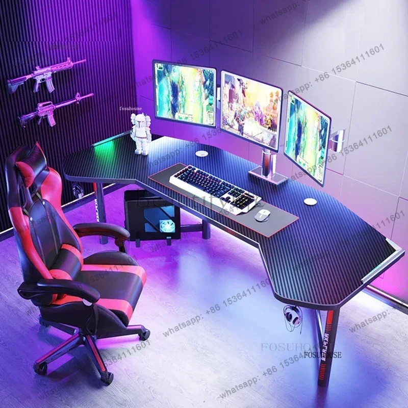 White Computer Desk Office Fur - مراجعة Esports Gaming Furniture وسعره