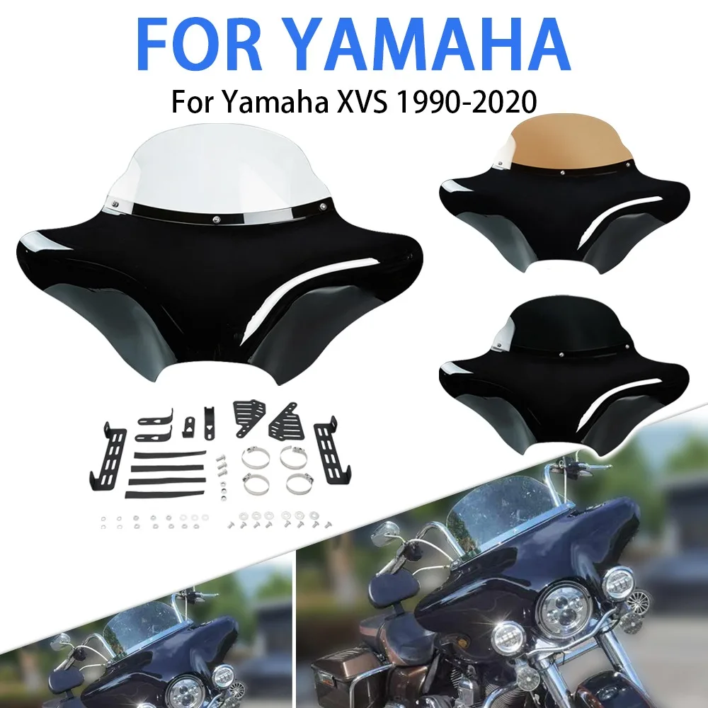 

New Motorcycle Batwing Fairing & Windshield Trim Fit For Yamaha V Star 1100 Classic 2000 - 2011 XVS650A 1998 - 2011 2013 - 2015