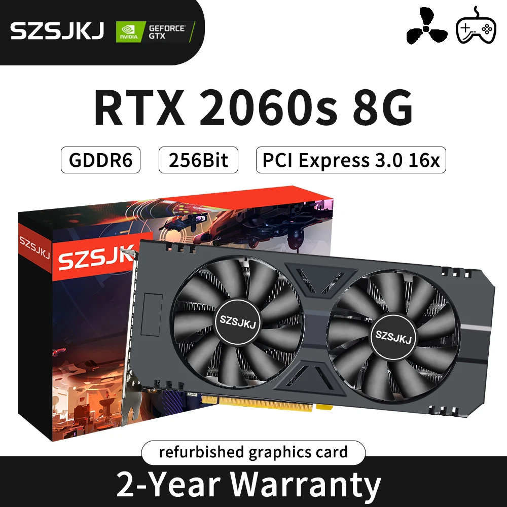 Graphics Card GeForce RTX 2060 SUPER PCI Express 3.0 X16 8G 2060S 8GB GDDR6 Video Card 256bit NVIDIA GAMING GPU placa de video