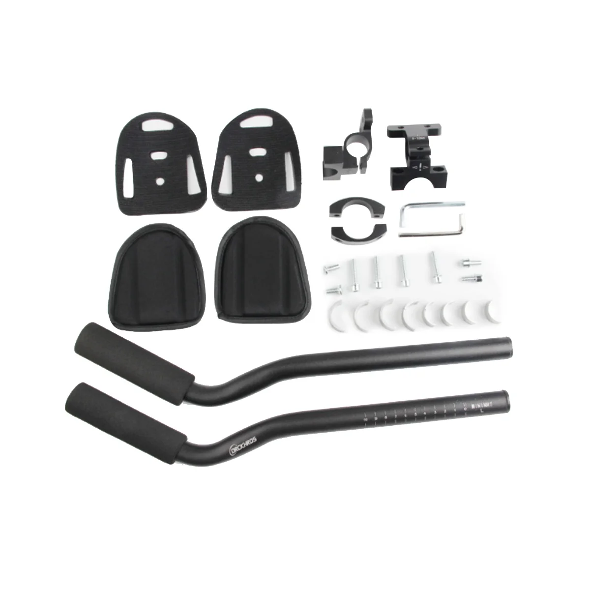 Lo-ok Bike Aero Bar، قضبان Aero من سبائك الألومنيوم للدراجات الجبلية على الطرق، مشبك مقود الدراجة TT على شريط مسند الذراع #2