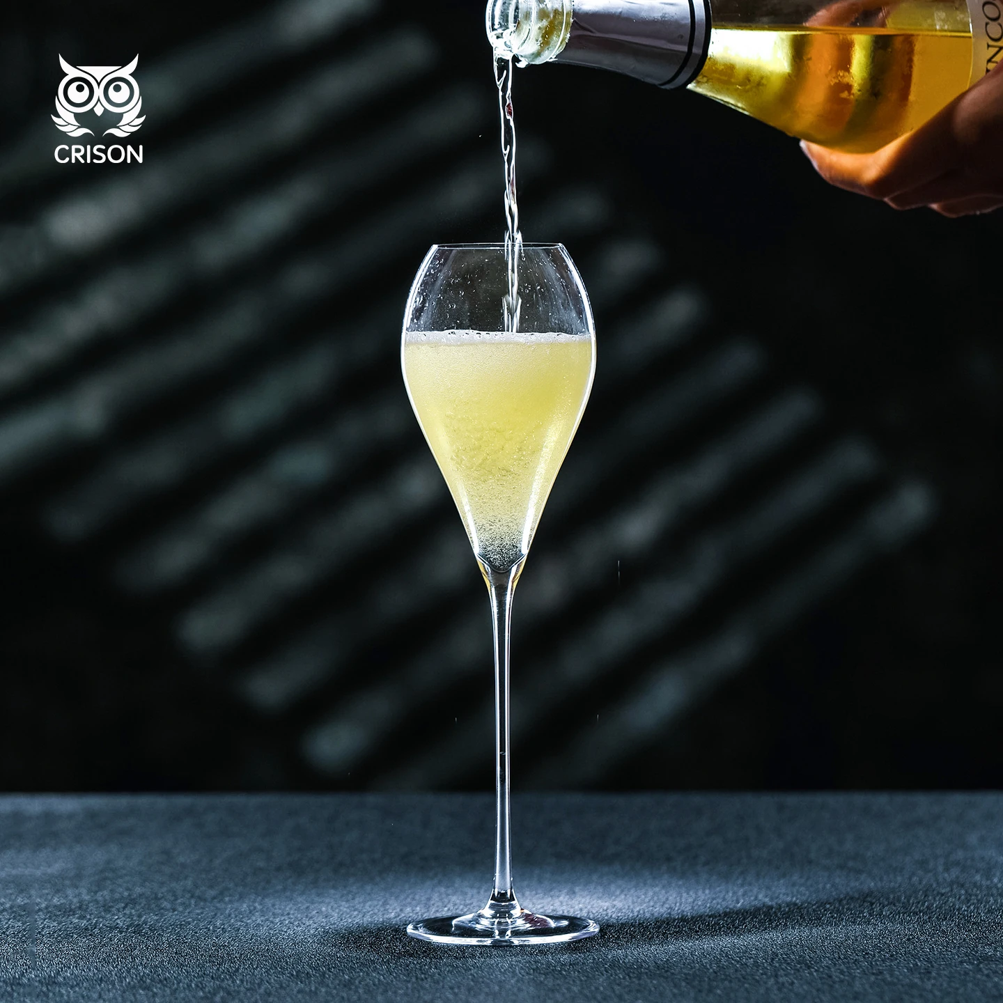 

CP8207 CRISON Crystal Champagne Glass/Cocktail white wine glass/Wedding party glass cup 250ML Dessert cup and beverage cup