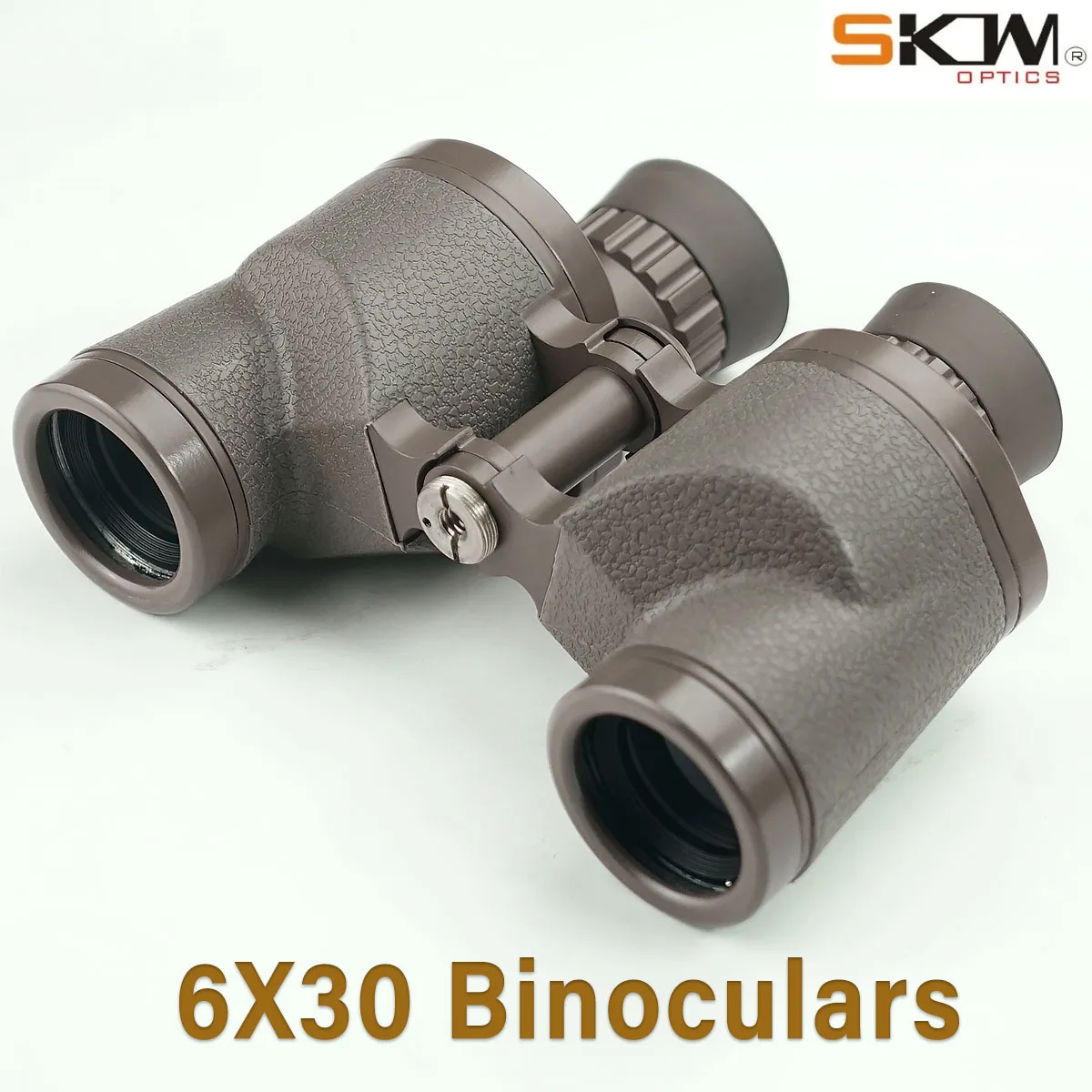 Skwoptics-Compact Military 6x30,Binoculars, Bak4 Waterproof, IPX7 Telescope Desert Color