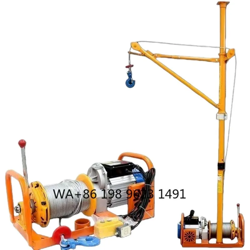 

1Ton Portable Mini Crane Outdoor Lifting Tool for Construction Building Material Garage Industrial Handling Equipment