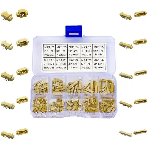 PicoBlade 1.25mm SMT Header Adapter MX1.25 2/3/4/5/6/7/8/9/10/12P SMT Header Side Type Right Angle Type Header (MX1.25-SMT-R/A)