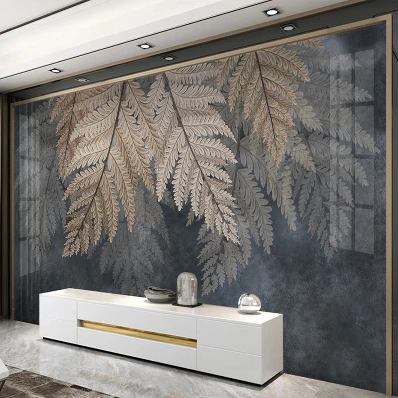 Customized product Photo Wallpaper Bedroom Pattern  Art Leaves 3D Arr mural Living room sofa TV background bedroom restaurant 8d