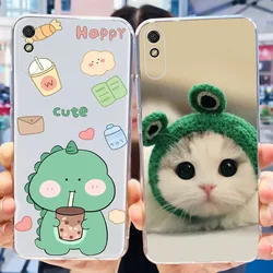 For Xiaomi Redmi 9A Case Cute Dinosaur Cat Pattern Cover Cases For Redmi 9AT 9A T Funda Redmi 9i Soft Silicone TPU Bumper