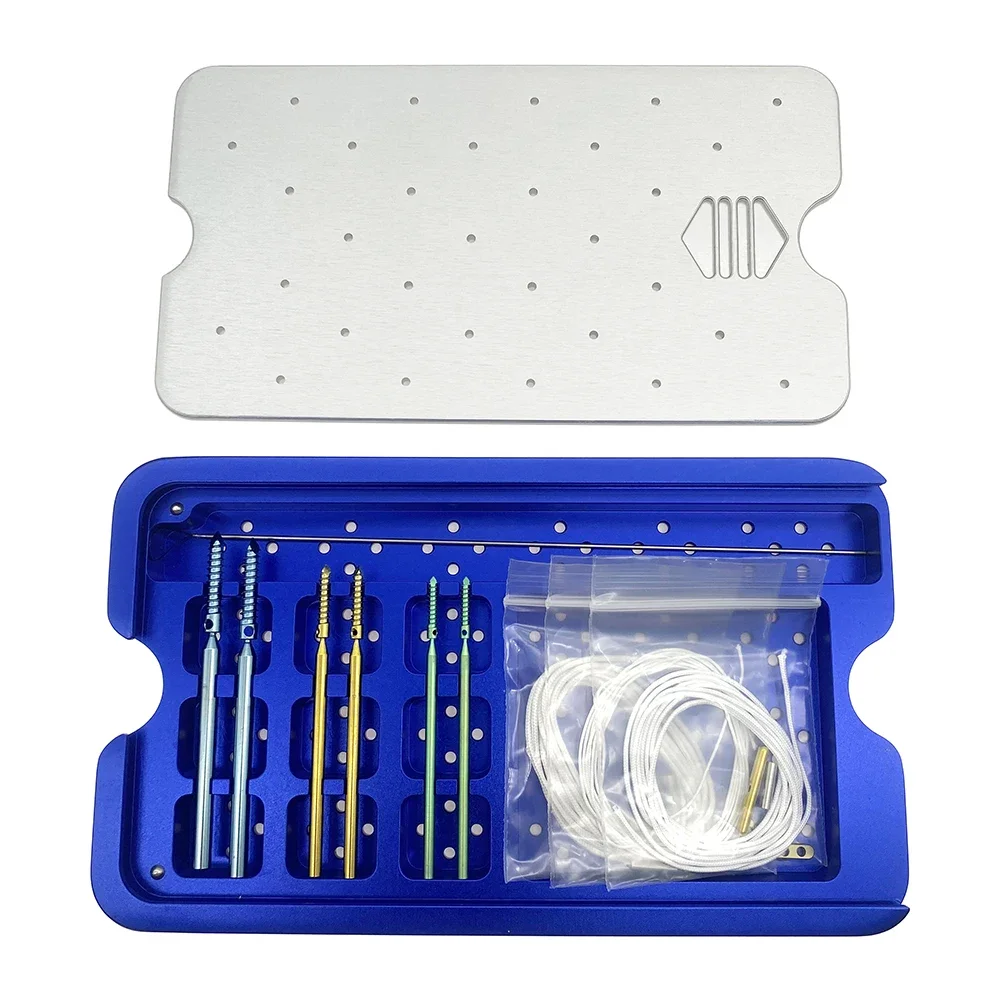 Suture and Anchor System Lateral Sutures with Crimp Suture Anchor Screw Set Veterinary Orthopedic Instruments