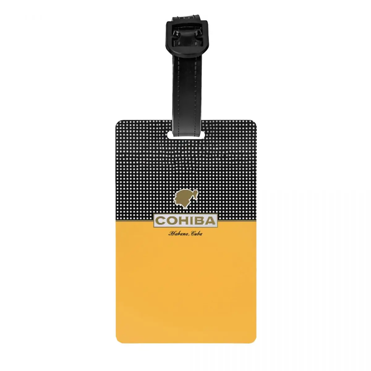 Custom Cuban Cohiba Cigars Luggage Tag With Name Card Privacy Cover ID Label for Travel Bag Suitcase