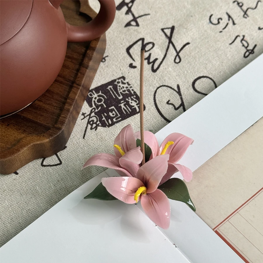 Orchid Incense Burner, Incense Burner, Home Decoration Ceramic Flower Decoration Art Ceramic Orchid, Gift Display Decoration
