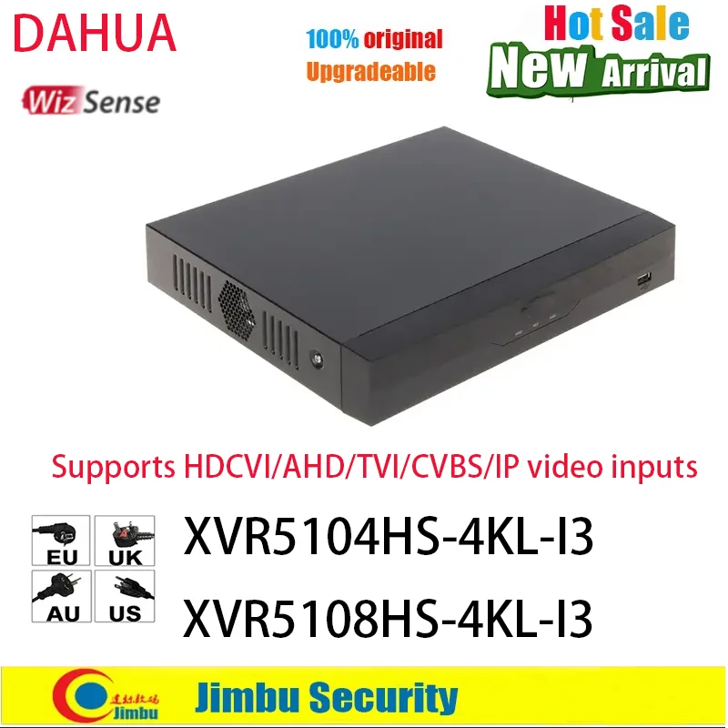 Dahua 4CH XVR5104HS-4KL-I3 8CH XVRS108HS-4KL-I3 CCTV WizSense Digital Recorder Supports 8MP HDCVI Camera IoT POS Function