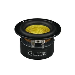 50W 4Ohm Subwoofer Speaker 3 Inch Deep Bass Loudspeaker Fiber Glass Super Subwoofer Loudspeaker Powerful Low Frequency DIY