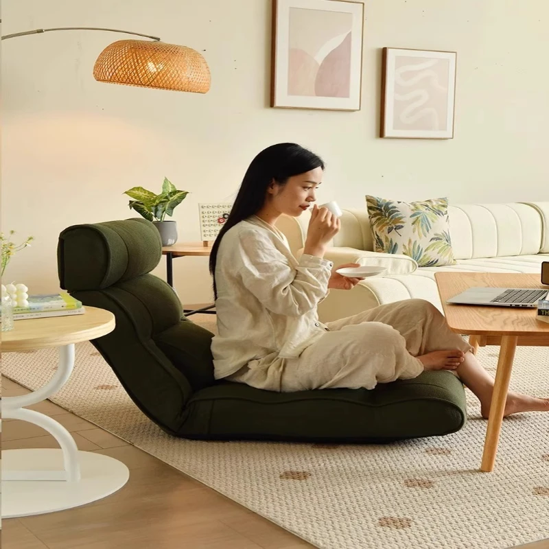 

Lazy sofa reclining and sleeping single waist chair bedroom living room room mini small apartment reading chair
