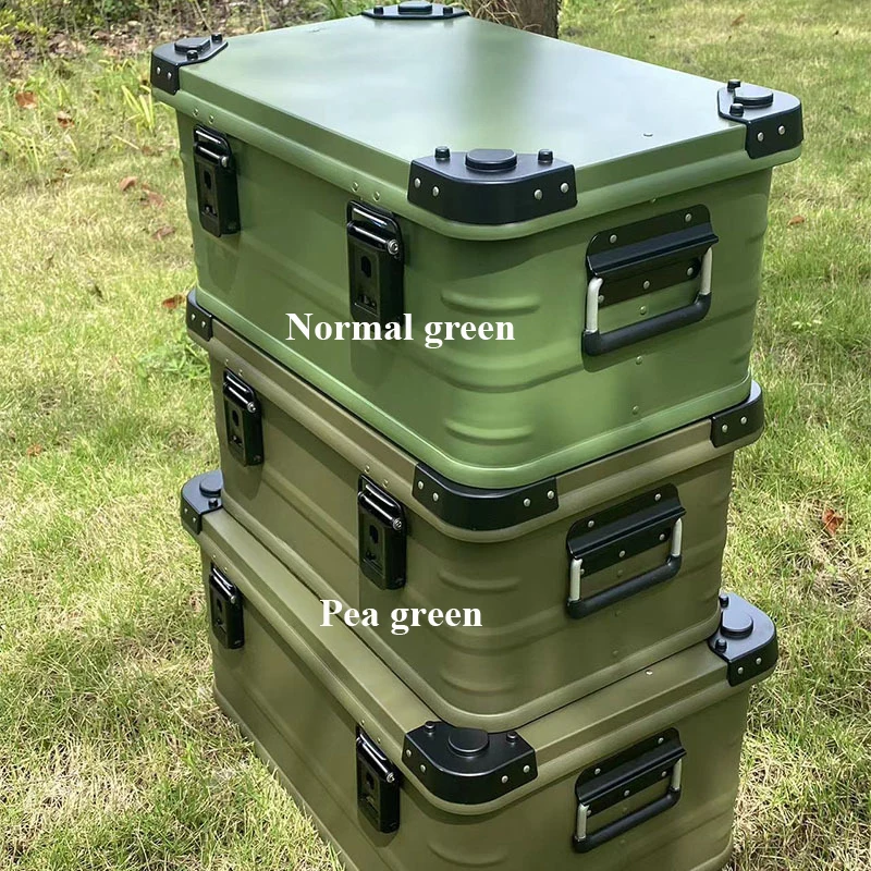 Imagem -04 - Alumínio Alloy Portable Travel Storage Box Enorme Capacidade Mala Outdoor Camping Equipment Suv Car Trunk Case Travel Case 50l