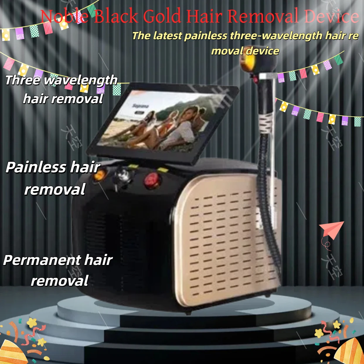 2000W Body Face 808nm Diode Laser Hair Removal Machine Best Results Alexandrit Permanent Cooling Head Painless Epilator Salon