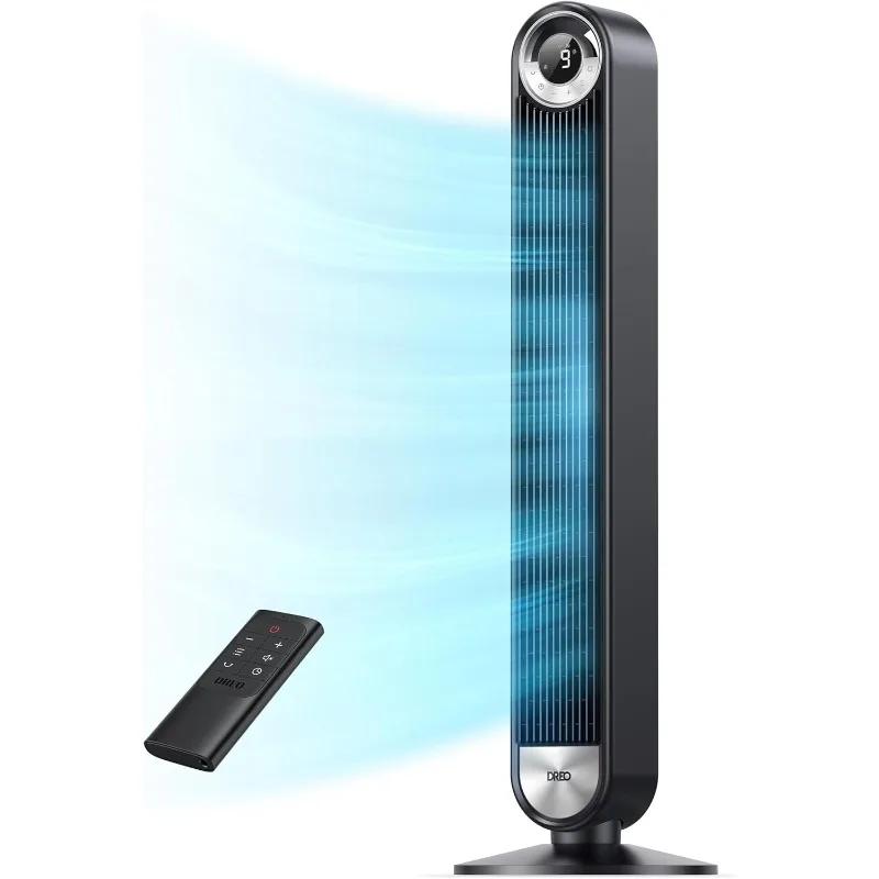 

Tower Fan for Bedroom, Upgrated DC 9 Speeds Utral-Quiet Floor , 90° Oscillating Fans for Indoors with 26ft/s Velocity