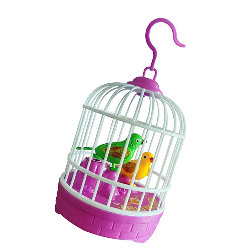 Cage à oiseaux de simulation Shoous pour enfants, jouets intelligents, musique chantante, actionné par induction