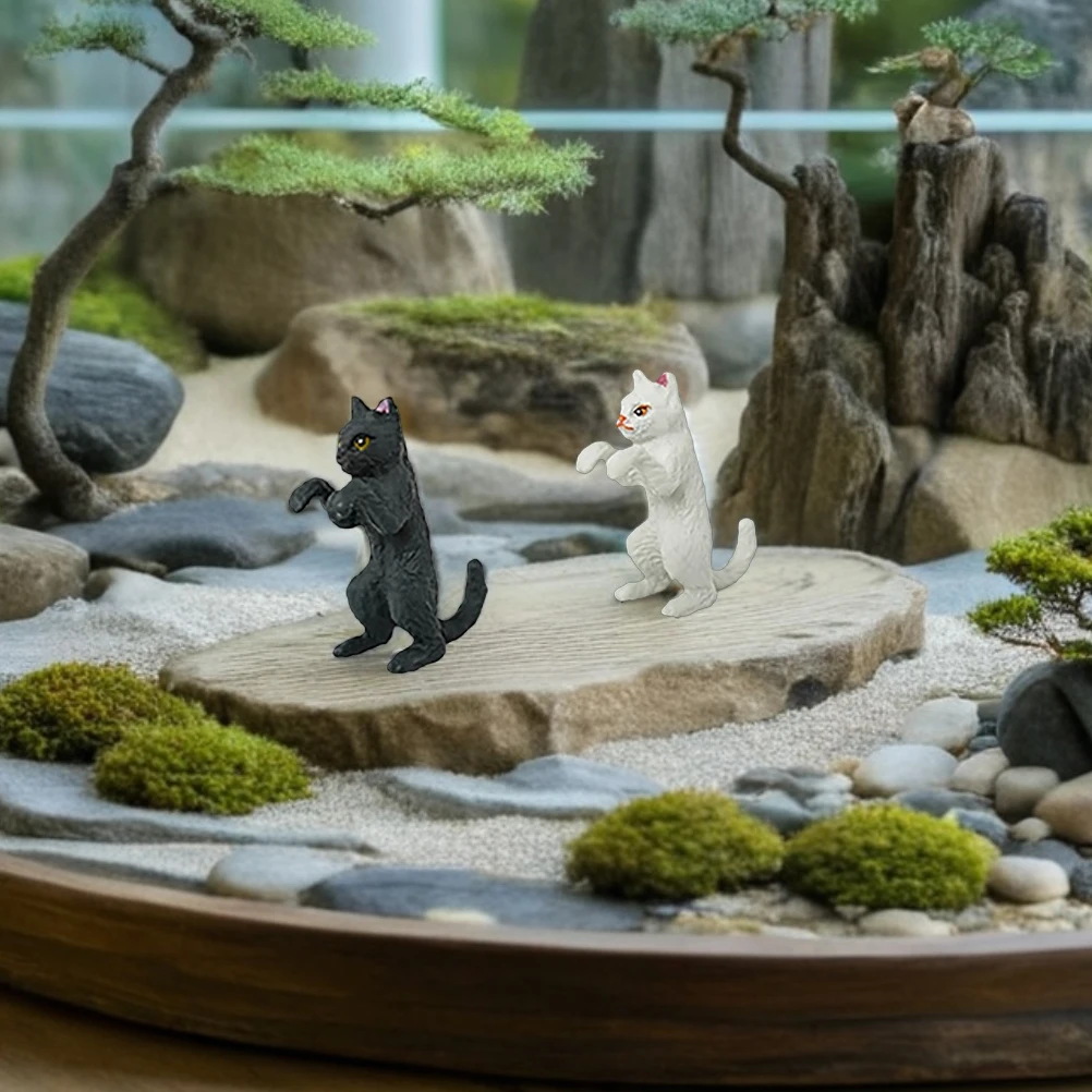 

6 Pcs Houseboat Cat Fish Tank Decoration Fishing Statue Hanging Figurines for Aquarium Floating