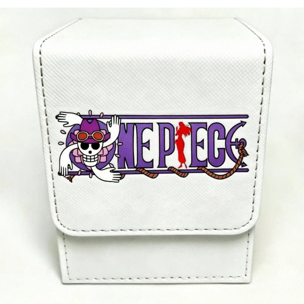 Selbstgemachte One Piece Nico Robin Kartenaufbewahrungsbox aus hochwertigem Leder, Anime-Karten-Geschenkspielzeug