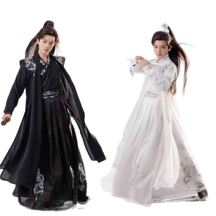 يون هانفو الربيع والصيف جديد مطرز القديمة زي الرجال طوق تحسين فنون الدفاع عن النفس الشيفية