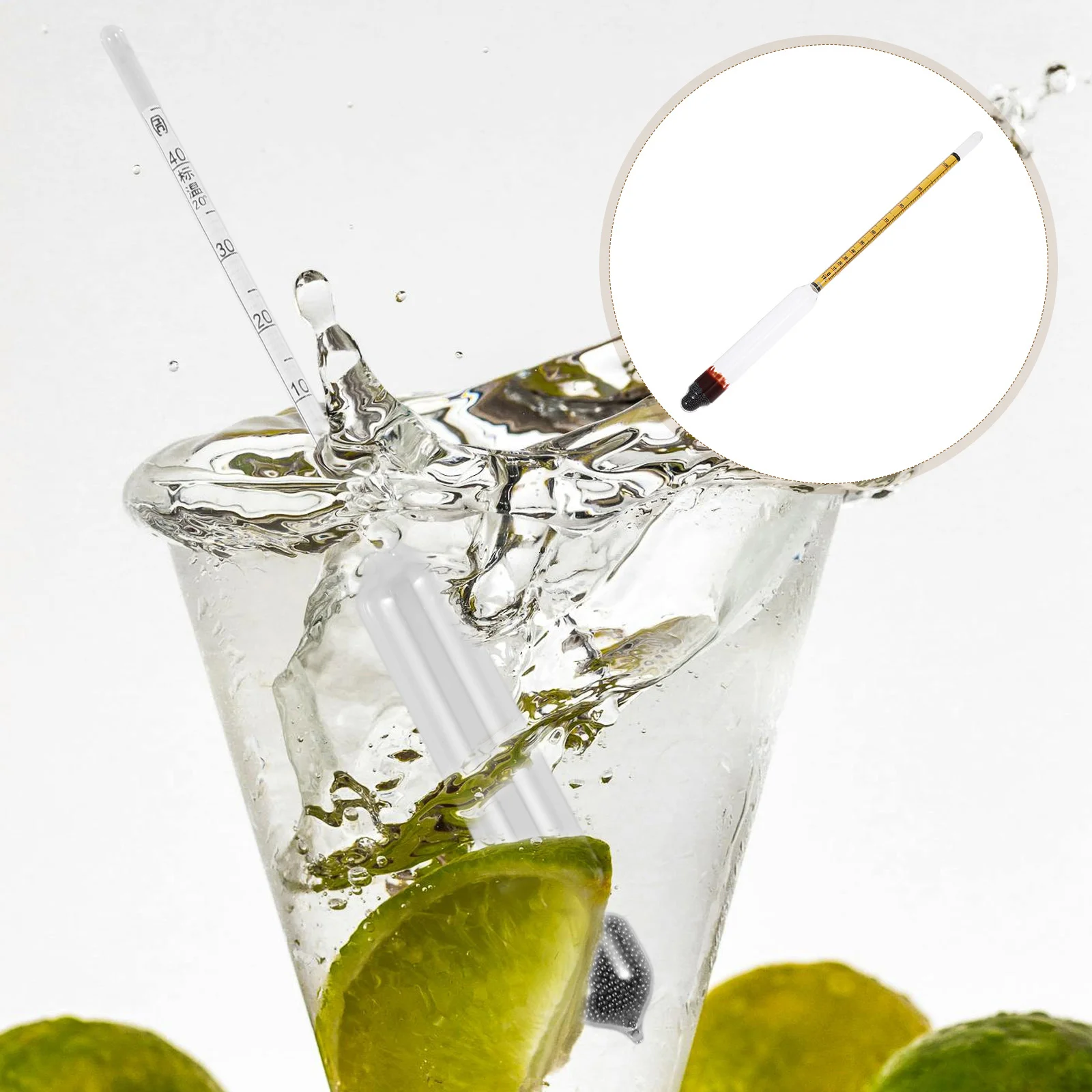 

Precision Alcohol Hydrometer Yellow Scale 0-100 Alcohol Meter Distillation Home Brewing Spirit Tester Liquor Content