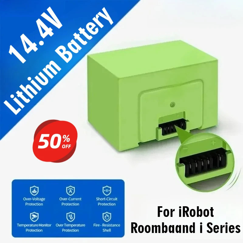 

14.4V High Capacity Replacement Battery for IRobot Roomba I7+/i3+/i4+/E5 Series - Lithium Battery with Long Runtime