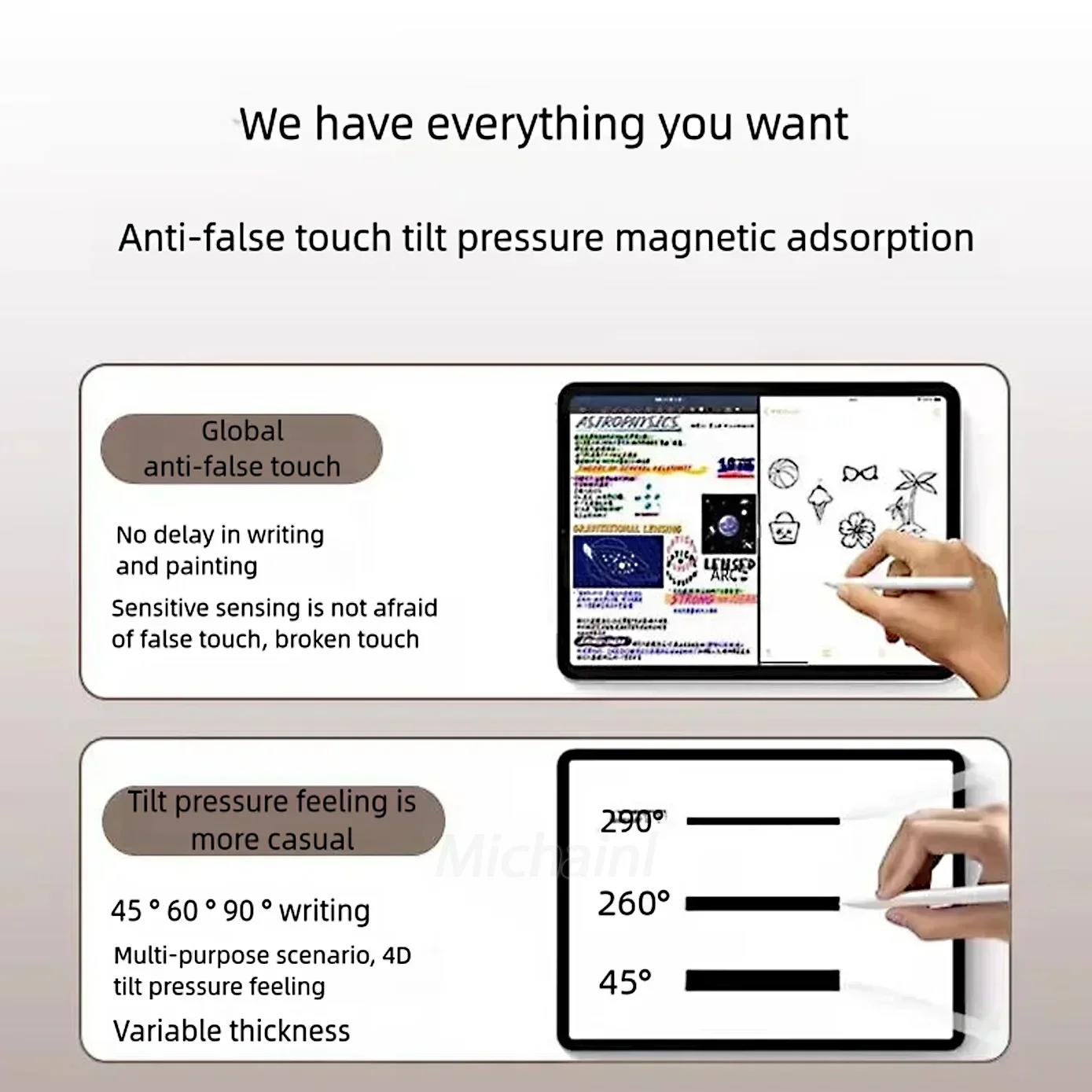 

For Xiaomi Pad 6 5 Stylus Pen for Samsung Pad Without Palm Rejection Tilt,for Huawei Matepad for All Android Tablet Phone Pen