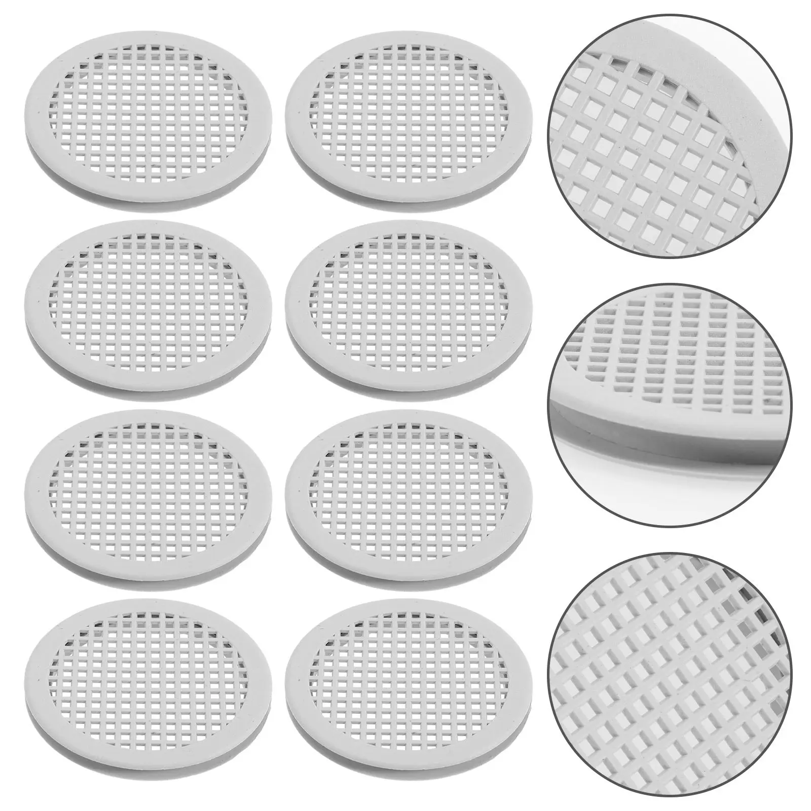 15pcs Plastic Soffit Vents Circular Air Vents Small Fan For Cabinet Mesh Ventilation Cover Outlet Wardrobe Hole Exhaust