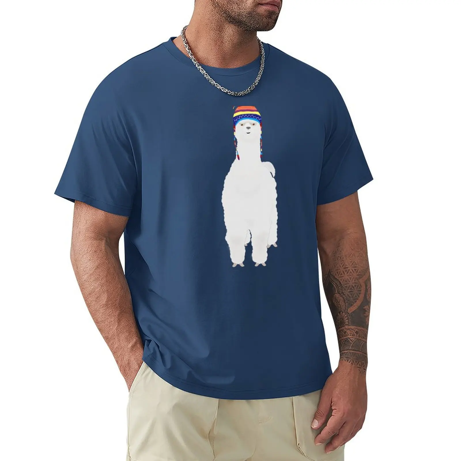 Alpaca T-shirt summer tops anime clothes sports fans mens champion t shirts