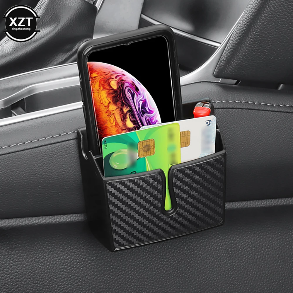 

Multifunctional Car Storage Box Organizer Portable Double-Layer Phone Holder Car Sundries Bag Auto Interior Accessories