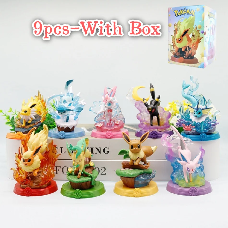 8 verschiedene Pokémon Actionfiguren Pikachu Abenteuer Eevee Blindbox Anime-Modell Desktop-Dekorationen Pokémon Spielzeug Fans Geburtstagsgeschenk