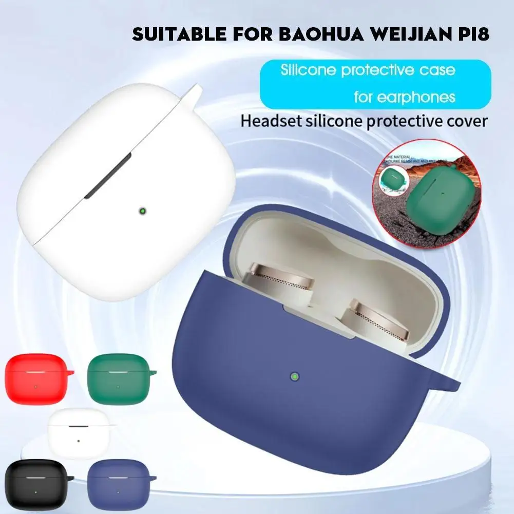 For Bowah Weijian Pi8 Earphones Protection Case Soft Silicone Waterproof Protect Case Headphone Protection Non-slip Sleeve