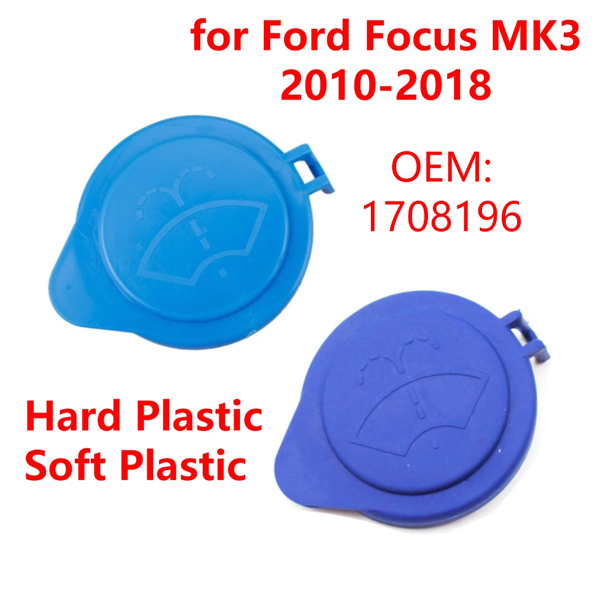 1708196 Car Windshield Wiper Washer Fluid Reservoir Tank Cap Lid for Ford Focus 3 MK3 2010-2018