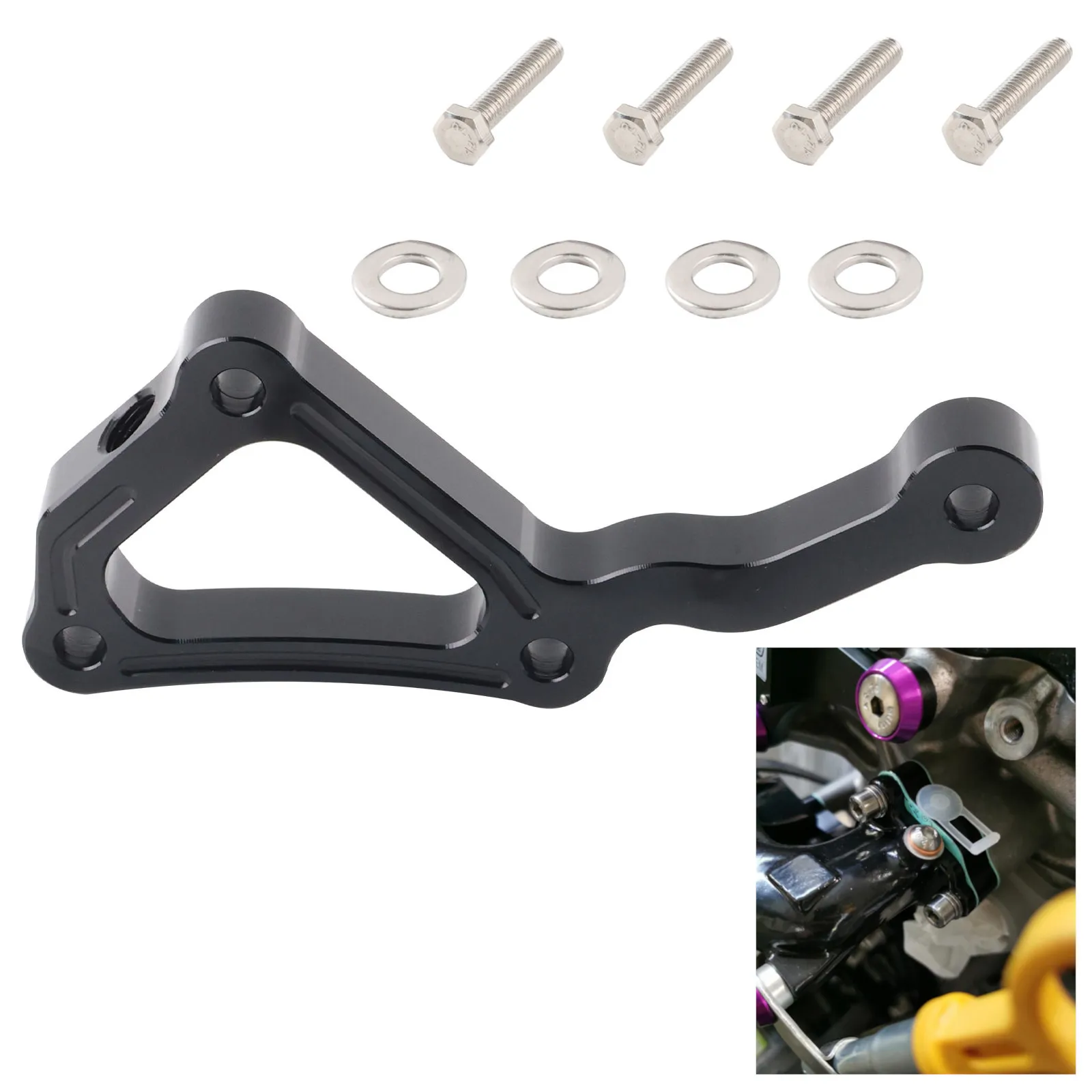 Cooling System Parts Coolant Neck Spacer Black Billet Aluminium For NISSAN S13 S14 S15 SR20 240SX HATCH SILVIA Engine Parts