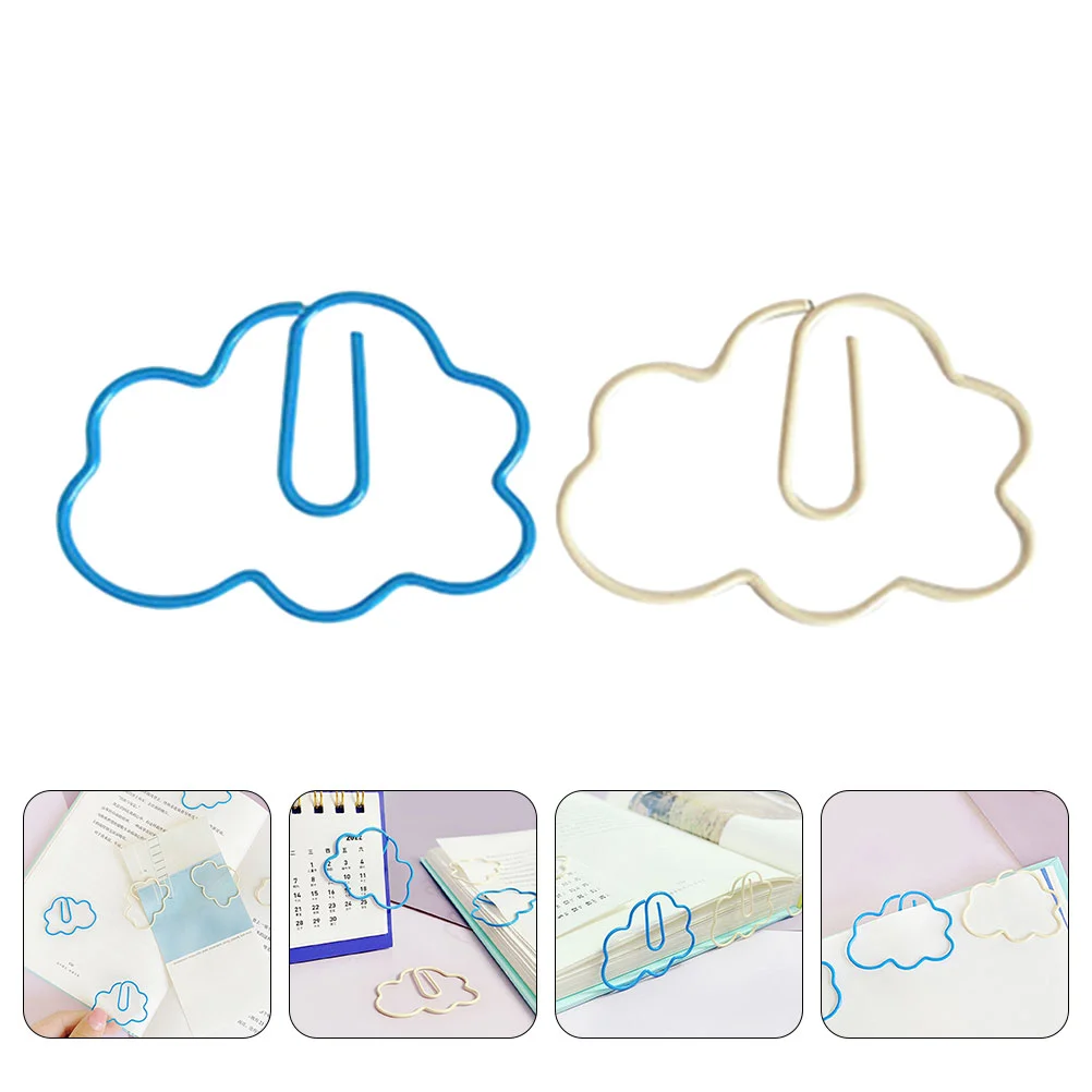 

20 Pcs Cloud Paperclip Jumbo Clips Small Office Paperclips Multicolor Plastic for Document Child