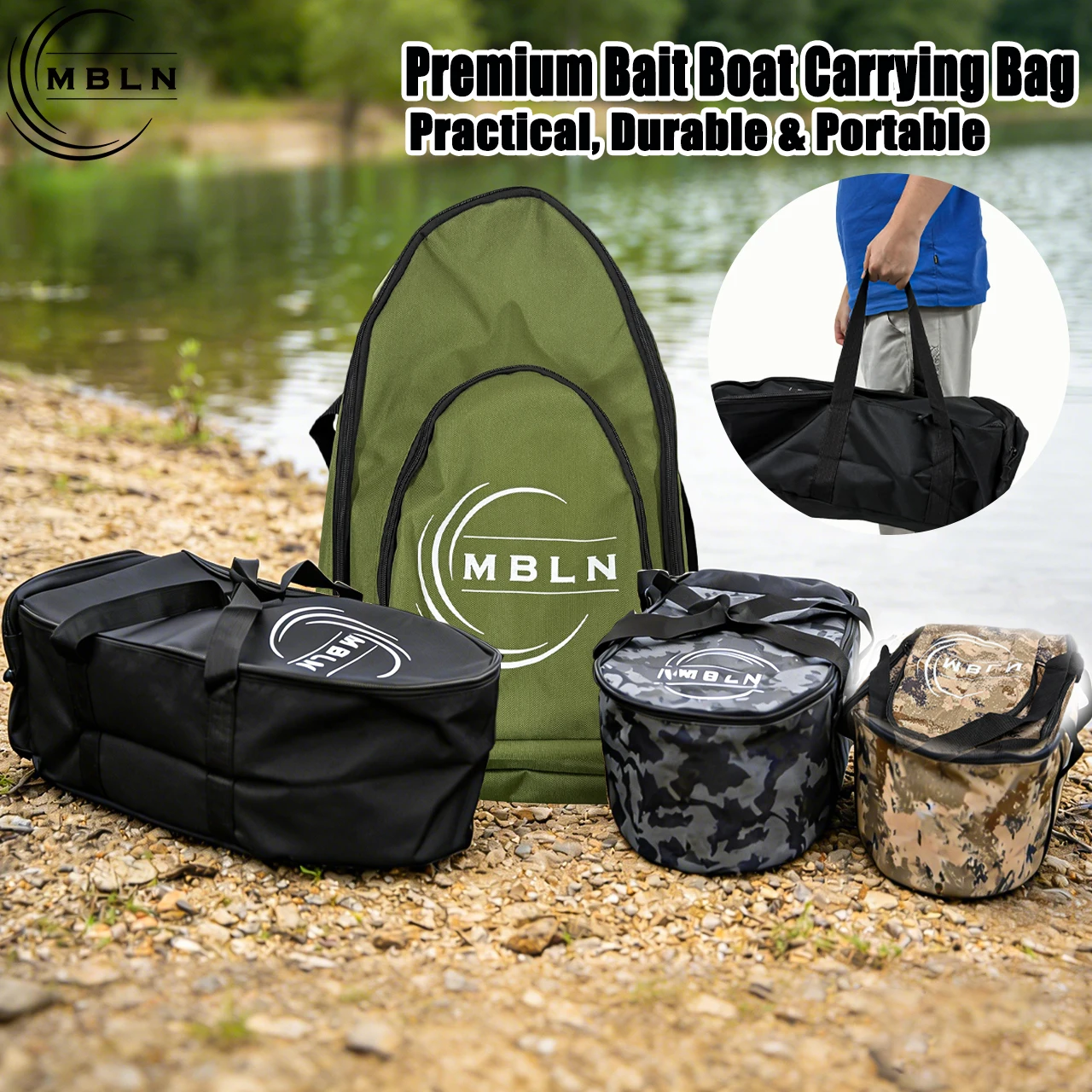 Bolsa impermeable MBLN para barco cebador – Transporte universal - imagen 4