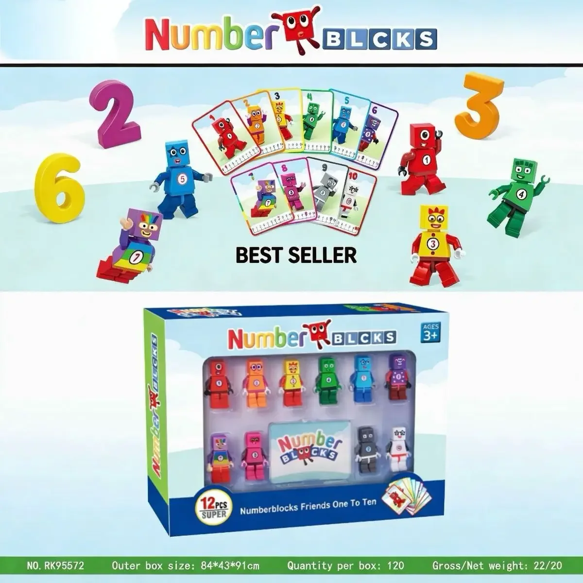 Brandneues Numberblocks-Bausatz-Spielzeug als Geschenk, zur Stärkung der Mathematikkenntnisse durch digitale Spiele – Detail 2