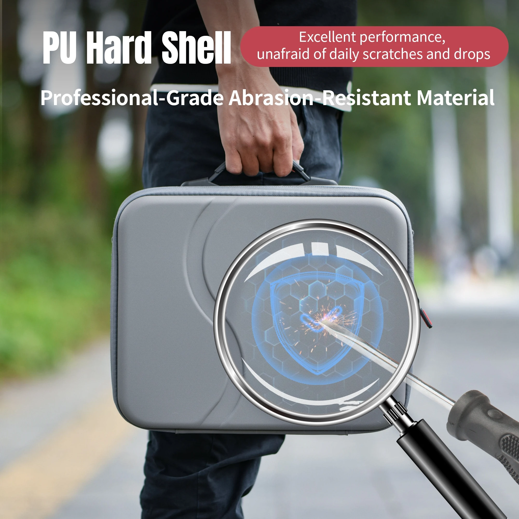 

For DJI Neo 2 Large Capacity PU Storage Bag with Shoulder Strap Drone Accessories RC-N series remote controllers Carry Case