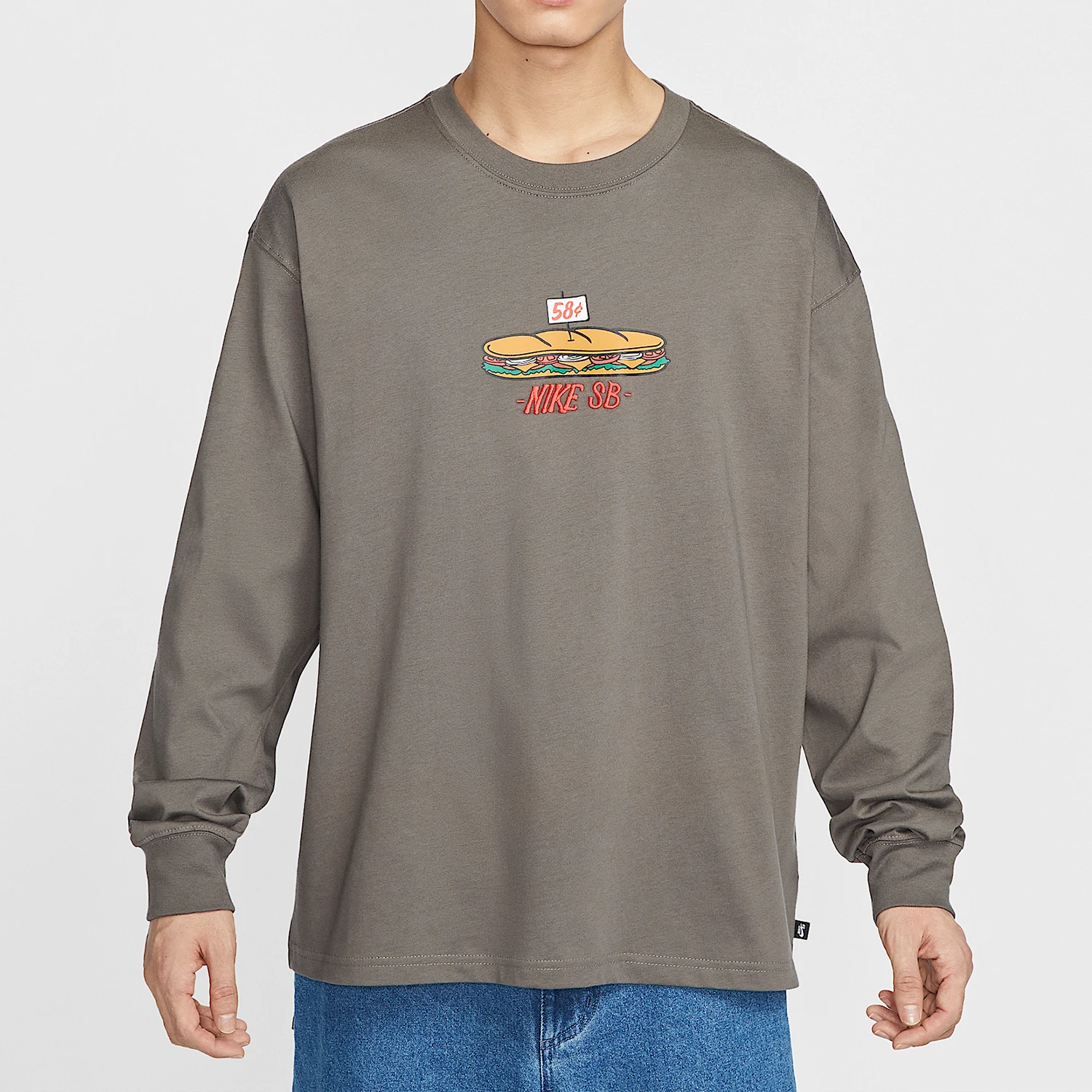 

Nike genuine genuine Spring New Men's Printed Loose Breathable Long Sleeve T-Shirt HJ0807-289