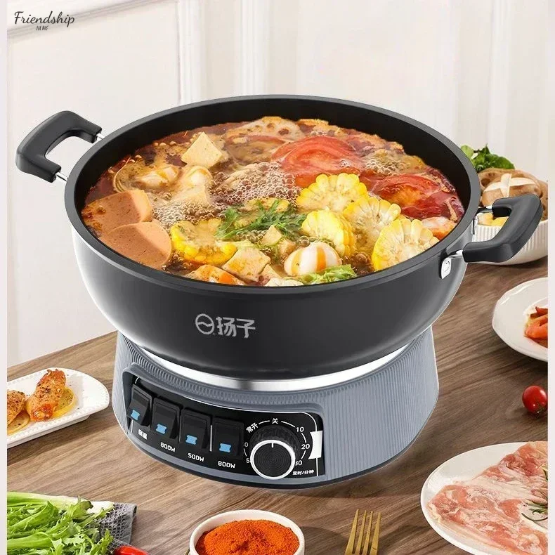 Electric frying pan. Multifunctional. Household. Thickening Electric hot pot Steaming cooking frying all-in-one Electric steamer