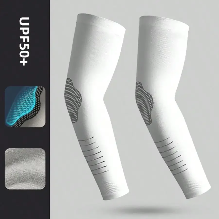 

Охлаждающие солнцезащитные рукава UPF 50+ для мужчин – защитные рукава от УФ-излучения для велоспорта, пеших прогулок и занятий спортом на открытом воздухе, дышащие, из ледяного шелка.