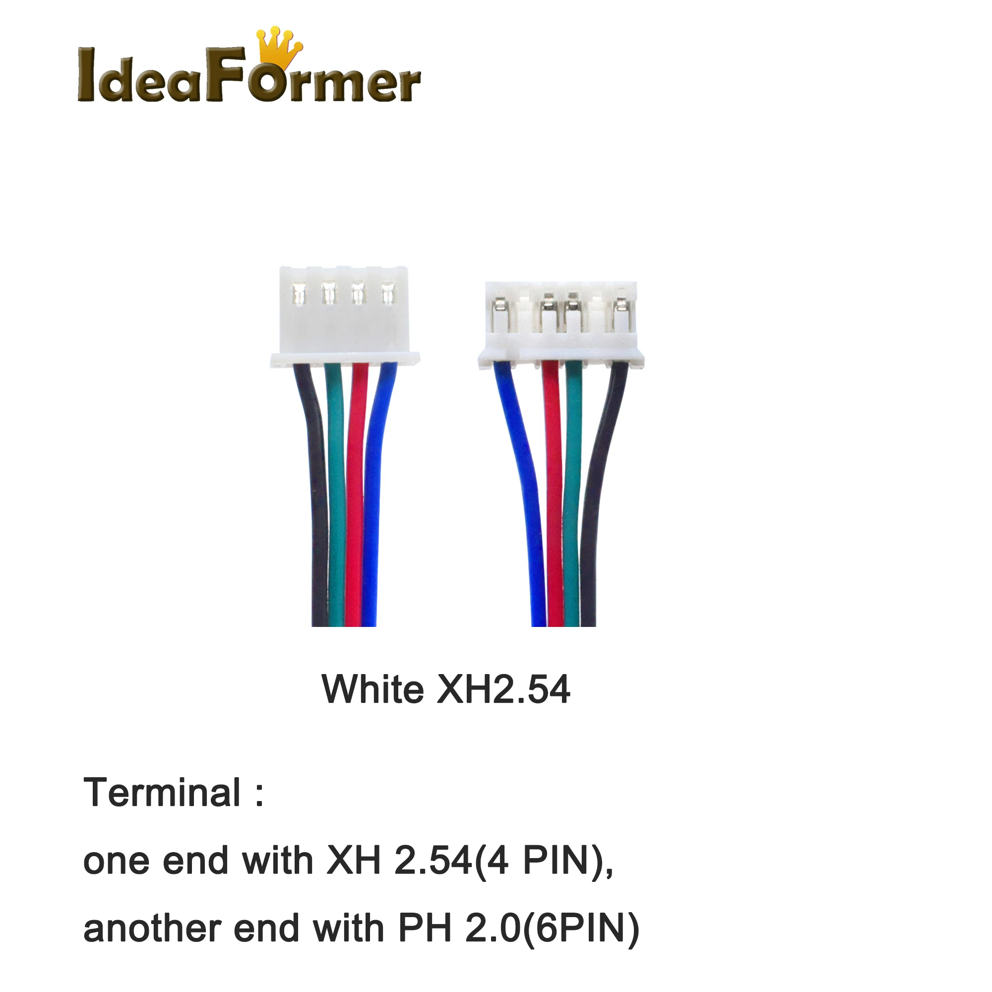 3D Printer Parts Stepper Motor Cable 15cm/20cm/50cm/100cm/150cm HX2.54 4pin to 6pin Terminal for Stepper Motor Cable Connector