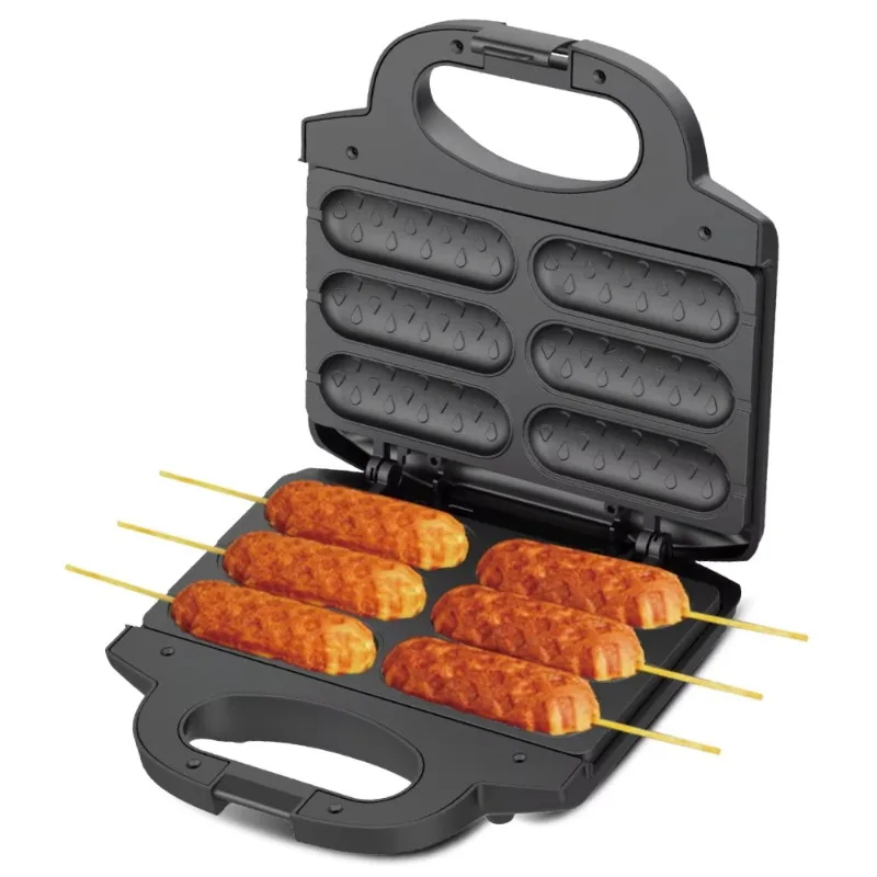 Corn Dog Waffle Maker Hot Dog Machine with Non-stick Coating Plate Hot Dog Maker Toaster Equipment