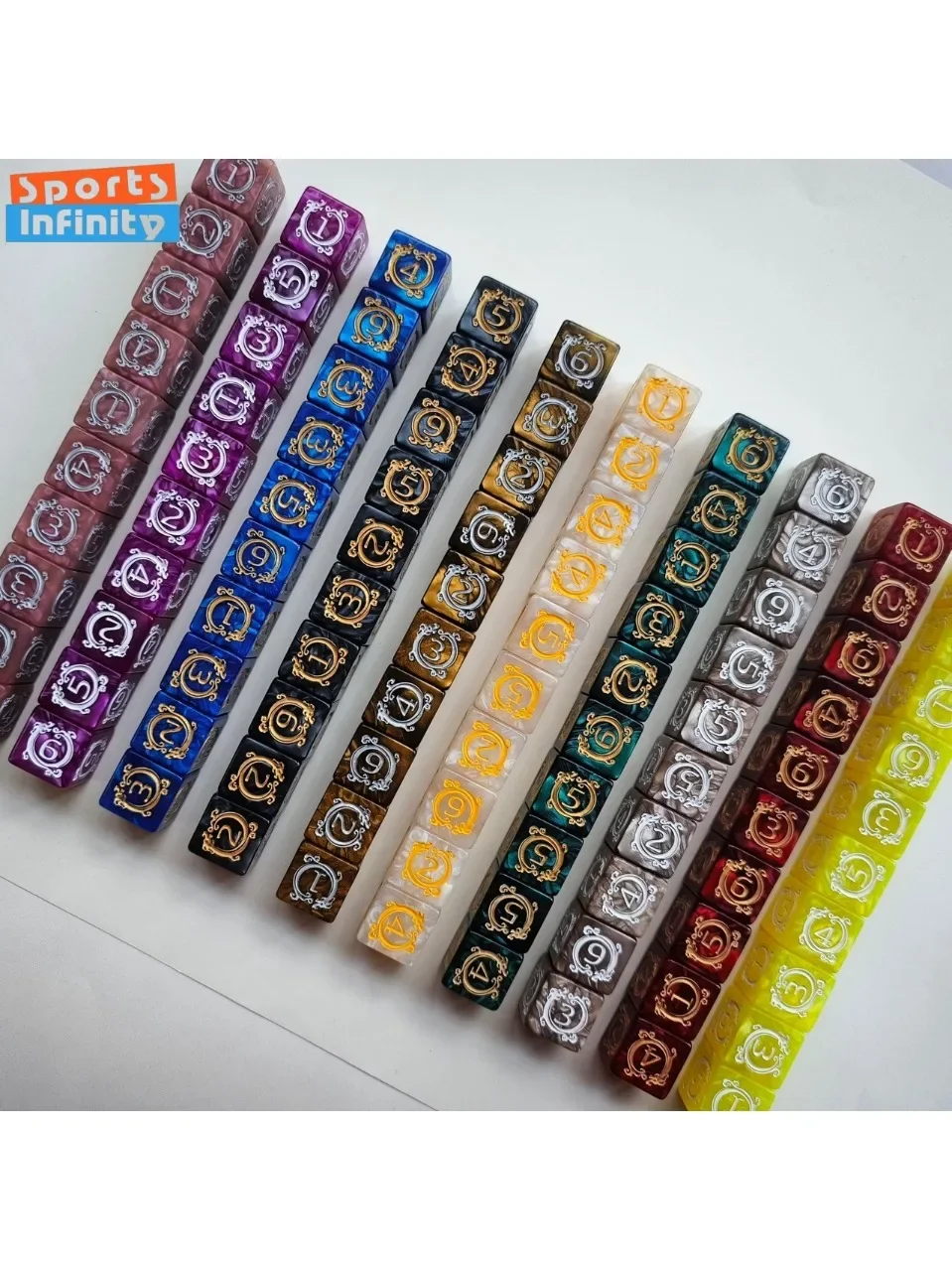 10 pièces/ensemble Dragon impression numéro jeu de dés numérique D6 Kit de dés pour DND COC TRPG RPG Table jeu de société divertissement Dnd jeu de dés