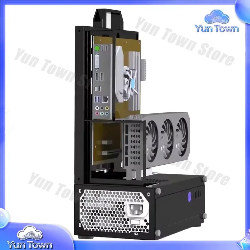 Open Chassis 240 360 Water Cooled Air Cooled Rack ATX MATX Graphics Card Vertical Desktop PC Case for Gaming Computer Build