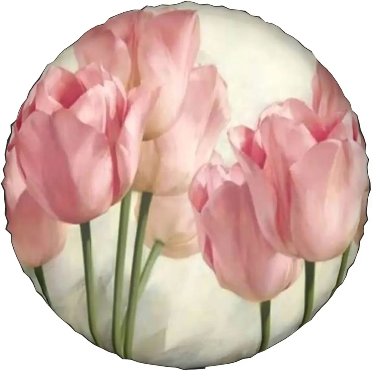 Pink Tulips Printed Spare Tire Cover Waterproof Tire Wheel Protector for Car Truck SUV Camper Trailer Rv 14