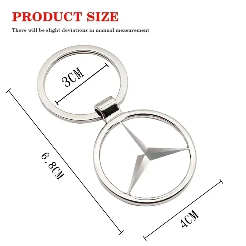 Alloy Keychain Keyring Pendant Holder Accessories For Mercedes Benz W213 W205 W204 CLK CLA GLC GLE W210 W124 W168 W222 W251