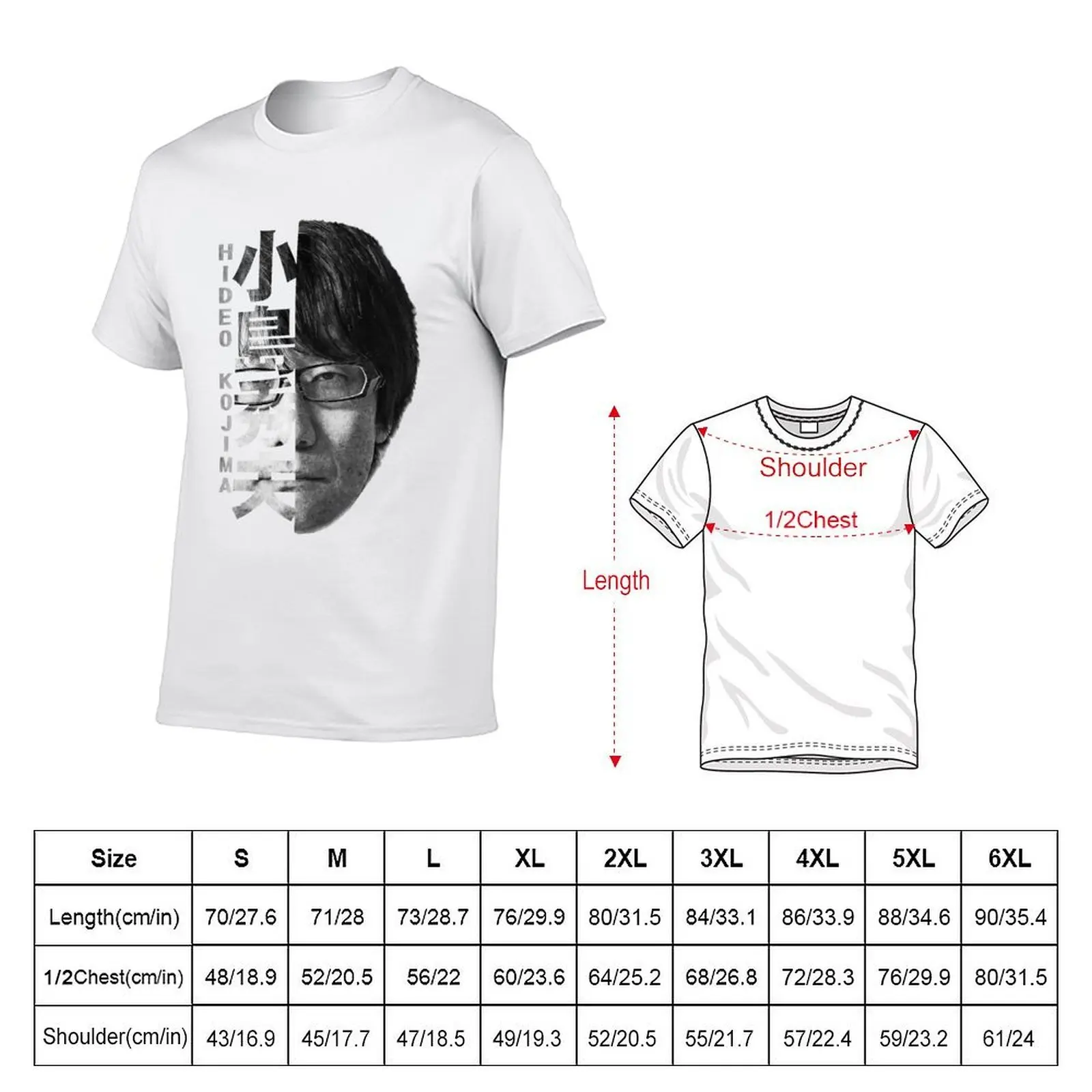 Hideo Kojima T-Shirt t shirts with prints anime t shirts for man T-Shirt