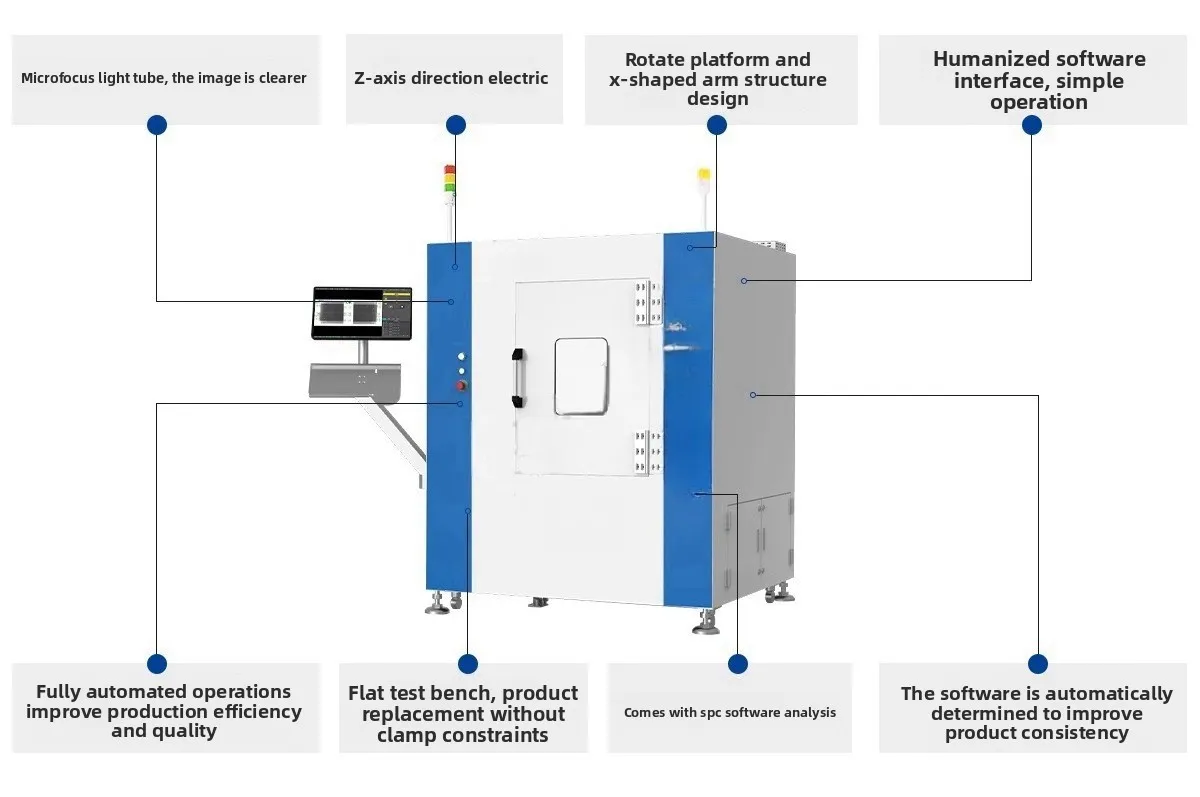 Virtual welding bubble crack defect detection industrial light inspection machine